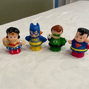 Fisher Price Little People Super Heroes DC Comics Batman Robin Superman Wonder W